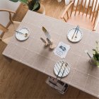 Cotton Embroidery Plaid Tablecloth Table Cover For Home Party Resturant Coffee 135 135cm