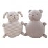 Cotton Knitted Wool Animal Doll Super Cute Baby Pacified Plush Toys Rabbit  built in bell 