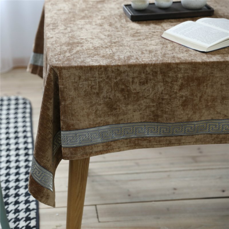 Cotton Linen Flannel Table  Cloth For Indoor Outdoor Decorative Table Cover 90*90cm