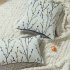 Cotton Linen Pillow Cover Garden Flower Leaf Plant Print Pillowcase Bedroom Supplies Blue 45 45cm