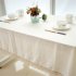 Cotton Linen Tablecloth Protective Table Cover For Home Living Room Kitchen 140 140cm