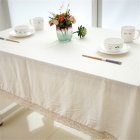 Cotton Linen Tablecloth Protective Table Cover For Home Living Room Kitchen 140 160cm