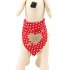 Cotton Love Heart Pet Neckerchief Dog Scarf Saliva Towel for Valentine Dot Neck circumference 25   48cm
