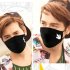 Cotton Mask Breathable Anti Dust UV Protection Face Mouth Mask for Kids Teens Adult Black  Black random pattern