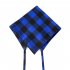 Cotton Plaid Printing Scarf Lacing Saliva Towel for Cat Dog Wear Black and blue plaid 33 33 48cm