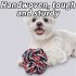 Cotton Rope Dog Toys For Puppy Large Medium Dogs  Indestructible Bite Resistant Teeth Cleaning Chewing Pet Toys  Funny Interactive Playing Props cotton rope ten