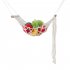 Cotton  Rope  Hanging  Basket Breathable Kitchen Vegetable Fruit Net Holder 30 85cm  wooden ring 