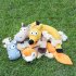 Cotton  Rope  Pet  Sound  Toys With Animal shaped Plush Body Bite resistant Teeth Cleaning Dogs Supplies Interactive Stress Relief Props Cotton rope fox
