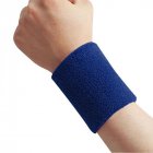 Cotton Sweatband Moisture Wicking Athletic Terry Cloth Wristband for Tennis  Basketball  Running  Gym  Working Out Blue 8   10CM