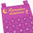 Countdown Calendar Felt Hanging Pendant for Eid Ramadan purple
