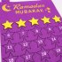 Countdown Calendar Felt Hanging Pendant for Eid Ramadan blue