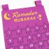 Countdown Calendar Felt Hanging Pendant for Eid Ramadan purple