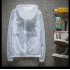 Couple Quick drying Breathable Anti UV Wear resistant Sunscreen Hooded Coat Outdoor Sportswear white XXXL