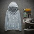 Couple Quick drying Breathable Anti UV Wear resistant Sunscreen Hooded Coat Outdoor Sportswear gray S