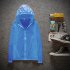 Couple Quick drying Breathable Anti UV Wear resistant Sunscreen Hooded Coat Outdoor Sportswear sky blue XXL