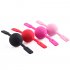 Couple Silicone Gag Ball BDSM Bondage Restraints Open Mouth Breathable Sex Ball Harness Strap Gag Sex Toy Pink