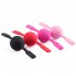 Couple Silicone Gag Ball BDSM Bondage Restraints Open Mouth Breathable Sex Ball Harness Strap Gag Sex Toy Pink