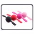 Couple Silicone Gag Ball BDSM Bondage Restraints Open Mouth Breathable Sex Ball Harness Strap Gag Sex Toy Pink