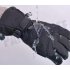 Couple Thickening Warm Windproof Waterproof Wear Resistant Ski Riding Hiking Gloves black M