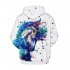 Couples Hooded 3D Inkjet Horsehead Printing Sweatshirts Photo Color S