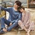 Couples Men And Women Autumn And Winter Long sleeved Cotton Loose Pajamas Home Wear X3995 female models M