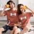 Couples Men And Women Summer Thin Cotton Two piece Suit Casual Short sleeved Tops Shorts Homewear Pajamas 711 3 men L
