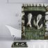 Cow Head Printing Shower  Curtain Waterproof Bathroom Hanging Curtain Decor yul 1839 Pasture Cow 180 200cm