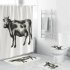 Cow Head Printing Shower  Curtain Waterproof Bathroom Hanging Curtain Decor yul 1841 Cow 180 200cm