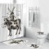 Cow Head Printing Shower  Curtain Waterproof Bathroom Hanging Curtain Decor yul 1840 Cow Windmill 180 200cm