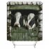 Cow Head Printing Shower  Curtain Waterproof Bathroom Hanging Curtain Decor yul 1843 head 4 180 200cm