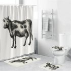Cow Head Printing Shower  Curtain Waterproof Bathroom Hanging Curtain Decor yul 1841 Cow 180 180cm