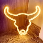 Cow Horn Sign Desktop Lamp Nightstand Lamps USB Or Battery Powered Night Light Hanging cow head Table Decoration