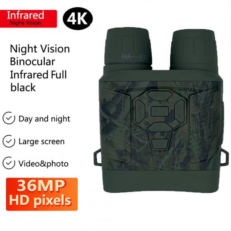 4k Hd Infrared Night Vision Goggles 3-inch 5x Digital Zoom Binoculars Telescope for Outdoor Photos Video Recording 