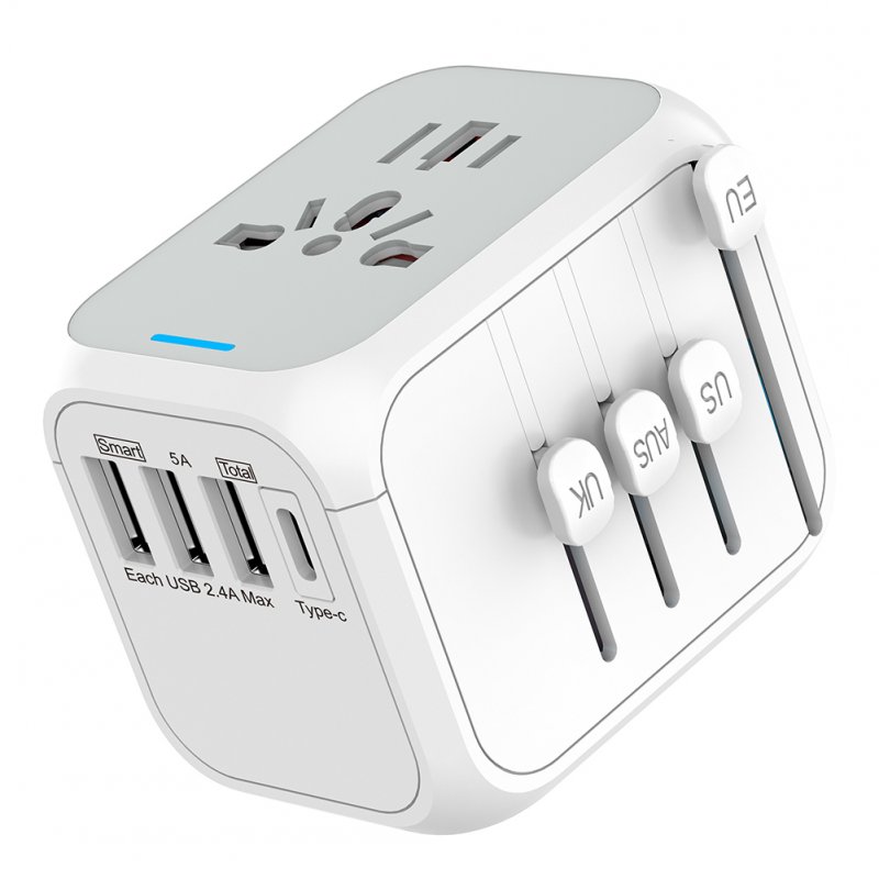 Travel Adapter Type-c Charging Port Socket 309bt Multi-functional Charging Stand for Business Travel 