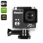 Create stunning 2K HD action footage with the Dazzne P2 Plus Sports Camera  coming with cycle recording and waterproof housing 