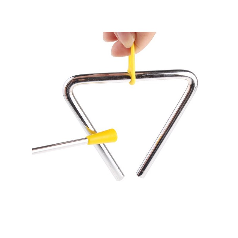 Creative 4 Inch Kids Children Musical Baby Toys Rhythm Band Tri-angle Music Musical Instruments Educational Toys for Children