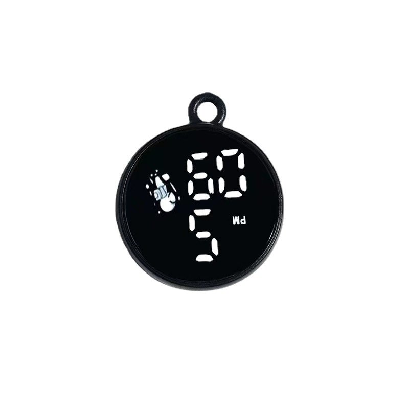 Creative Astronaut Led Watch Portable Touch Control Waterproof Electronic Watch Pendant For Students black