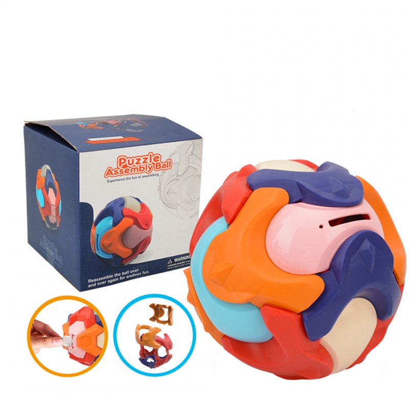 Creative  Ball  Jigsaw  Toy Assembled Ball Early Education Deformation Puzzle Piggy Bank Toy 16.5CM