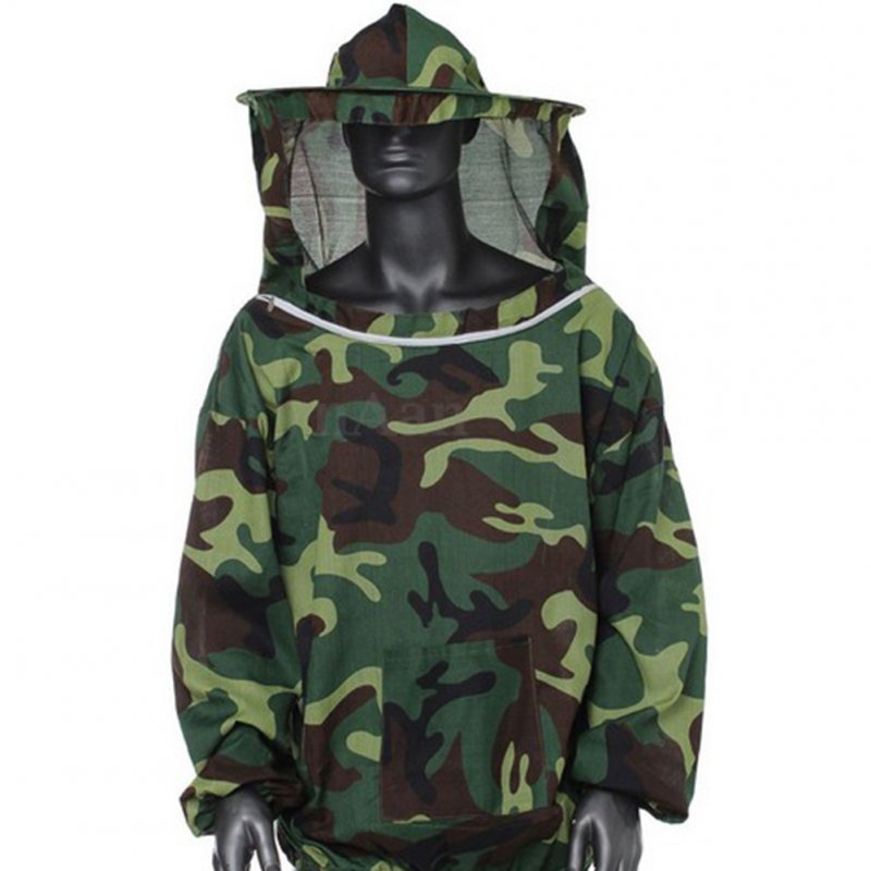Creative Bee Protecting Suit Beekeeping Jacket Smock Equipment  camouflage green