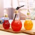 Creative Clear Plastic Light Bulb Juice Water Beverage Bottle Drink Cup without Drinking Straw 500 ml