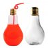 Creative Clear Plastic Light Bulb Juice Water Beverage Bottle Drink Cup without Drinking Straw 500 ml