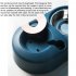 Creative Food  Feeder Contrasting Color Detachable Design Automatic Water Replenishment Transparent Water Bottle Drinker Bowl blue