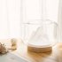 Creative Glass Fishbowl Fish Tank  Wood Base Glass Fish Aquariums  Small Snow Mountain Design Stylish LED Night Light  Mini Aquarium Desktop Ornaments mountain 
