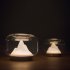 Creative Glass Fishbowl Fish Tank  Wood Base Glass Fish Aquariums  Small Snow Mountain Design Stylish LED Night Light  Mini Aquarium Desktop Ornaments mountain 