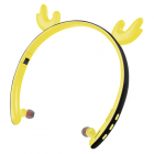 Creative LED Cartoon Luminous Elk Ear 5 0 Foldable In ear Wireless Bluetooth Headset yellow