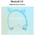 Creative LED Cartoon Luminous Elk Ear 5 0 Foldable In ear Wireless Bluetooth Headset blue