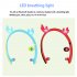 Creative LED Cartoon Luminous Elk Ear 5 0 Foldable In ear Wireless Bluetooth Headset blue