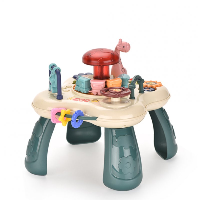 Creative Mini Animal Park Game Table Multi-functional Electric Light Music Hand Heat Drum Desktop Game Toys For Kids (96103B) - Mini Game Table