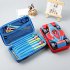Creative Pencil Case 3d Motorcycle Car Zipper Pen Bag Stationery Organizer Storage Pouch For Students Gifts  F1 racing red 