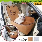 Brown Pet Car Seat Cover Puppy Basket